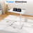 Height Adjustable Overbed Bedside Table with Hidden Casters, Pneumatic Standing Desk, Mobile Laptop Table, Hospital and Home Use Rolling Cart, White-1128871708