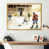 Toile avec cadre flottant or