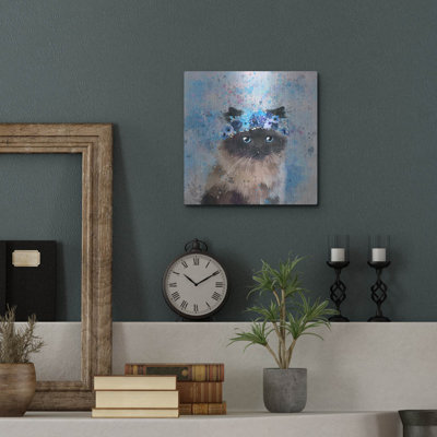 Luxe Flower Art «Flower Crown Himalayan Cat» par Fur «Flower Crown Himalayan Cat» par Furbaby Affiliates