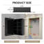 Armoire à pharmacie encastrée ou murale Ahn avec miroir, étagères réglables et séparateur central-371583300-371583297