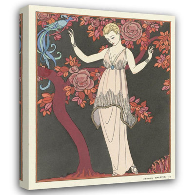 "L'arbre de la science / robe de soirée par Doeuillet" par George Barbier - Art mural sur toile tendue avec châssis