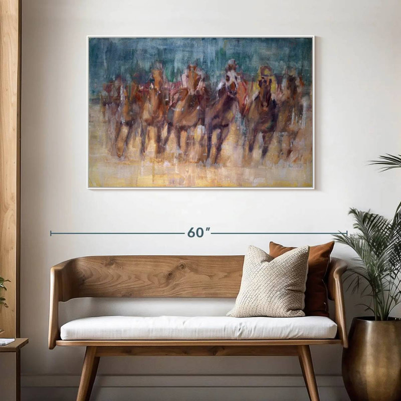 Sprint final, Cadre flottant blanc, 46 po x 31 po