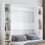 Grand lit escamotable avec armoire de rangement, lit escamotable mural