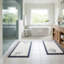 Long tapis de bain rectangulaire 100% coton