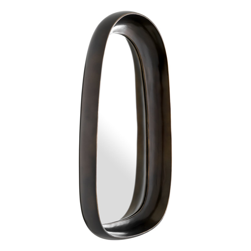 Sandals Asymmetrical Aluminum Wall Mirror, Bronze