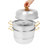 3 Tier Steamer Composite Steel Dumpling Steamer Multi Pot with Handles