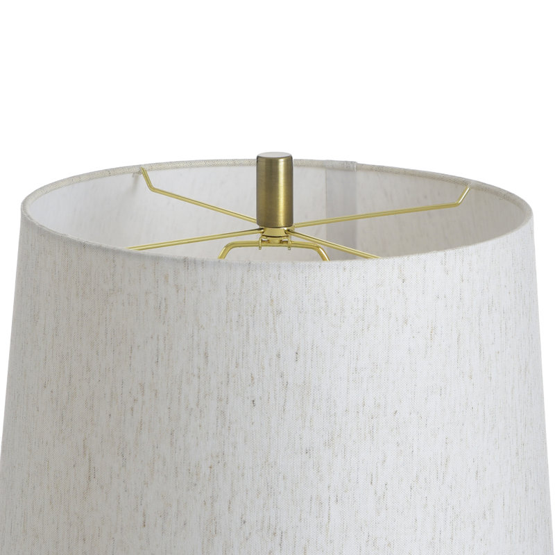 Rowan Floor Lamp - Soot Gold - Beige Shade, Soot Gold