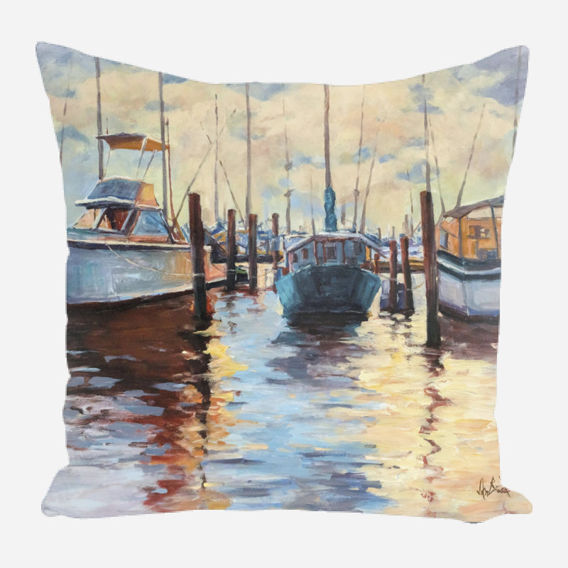  Linen Throw Pillow, 13" x 13"