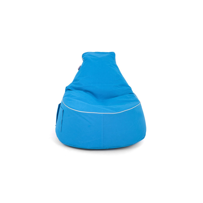 Fauteuil à billes turquoise, 31,5 po x 29,5 po x 11,8 po | 100% polyester, tissu imperméable | Rempli de perles de polystyrène recyclées, housse zippée amovible | Parfait pour la détente et les espaces de vie élégants