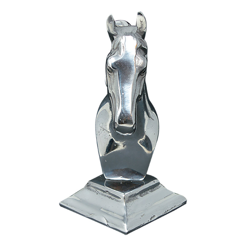 Pewter Horse Head Figurine
