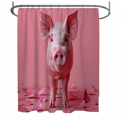 Pig Animal Adorable Shower Curtain