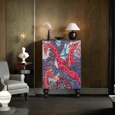 Armoire multi-tiroirs en bois de noyer
