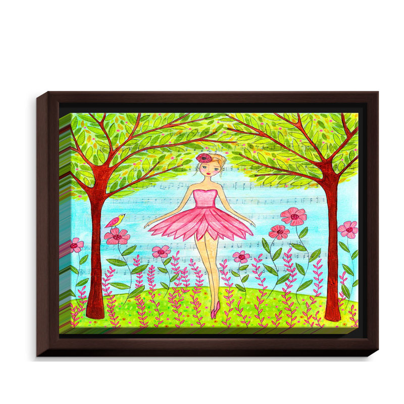 « rose ballerine », impression sur toile, H 14 po x l 11 po x P 1,5 po, Toile tendue