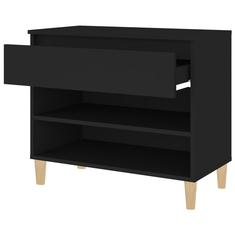 6 Pair Shoe Rack, Black