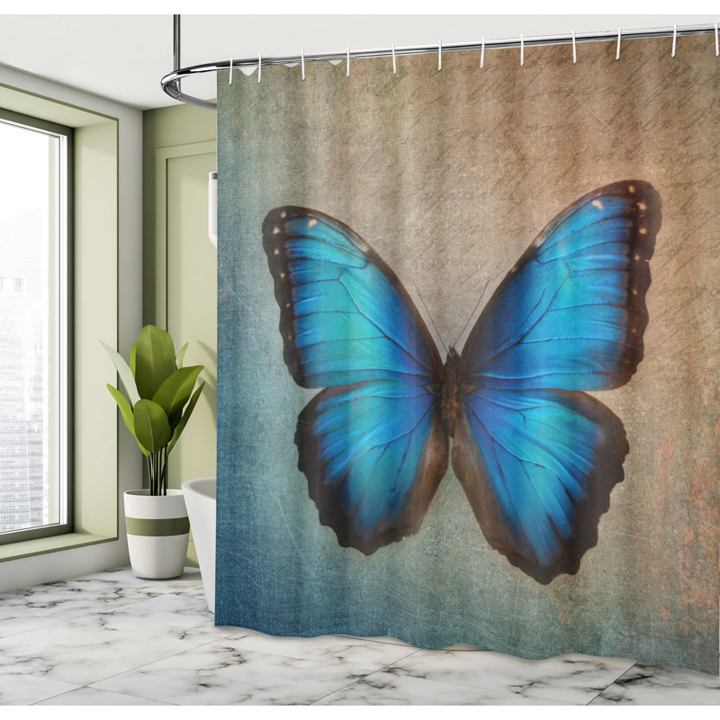 Shower Curtain with Hooks Included, 70" H x 69" W