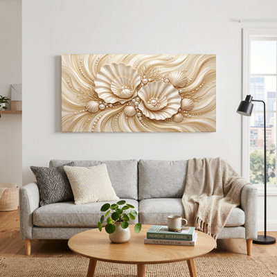Coquille de nacre, reproduction d'art sur toile, ensemble de 1