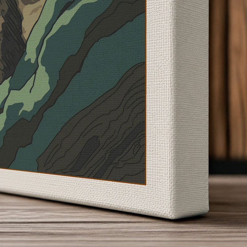 Gnarled Bonsai Japandi - Wrapped Canvas, 36x24 - 91.4 x 61.0 cm, Cream Border