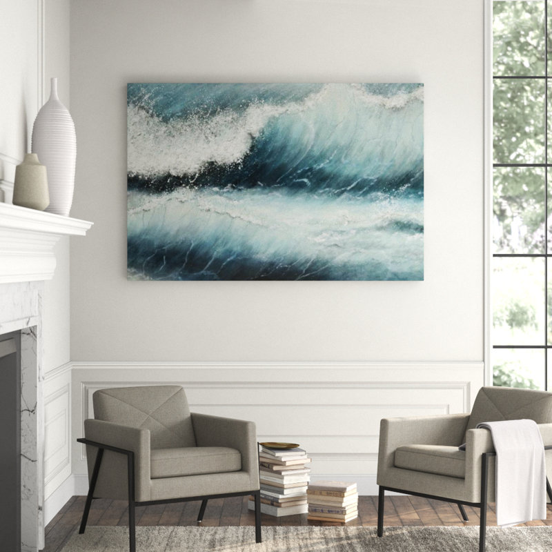Deep Azure I Print by Beverly Fuller, Glass Coat