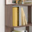 Bibliothèque de coin autoportante en L de 90 cm (35,43 po) à 5 niveaux pour salon, chambre à coucher, bureau à domicile, bibliothèque en bois avec panneau anti-chute et dispositif anti-basculement, tablette ouverte-129860150
