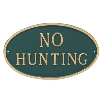 Plaque de jardin «No Hunting»