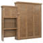 Grand lit escamotable avec tablettes de rangement et conception à persiennes - Lit mural peu encombrant, couleur bois-1114186043