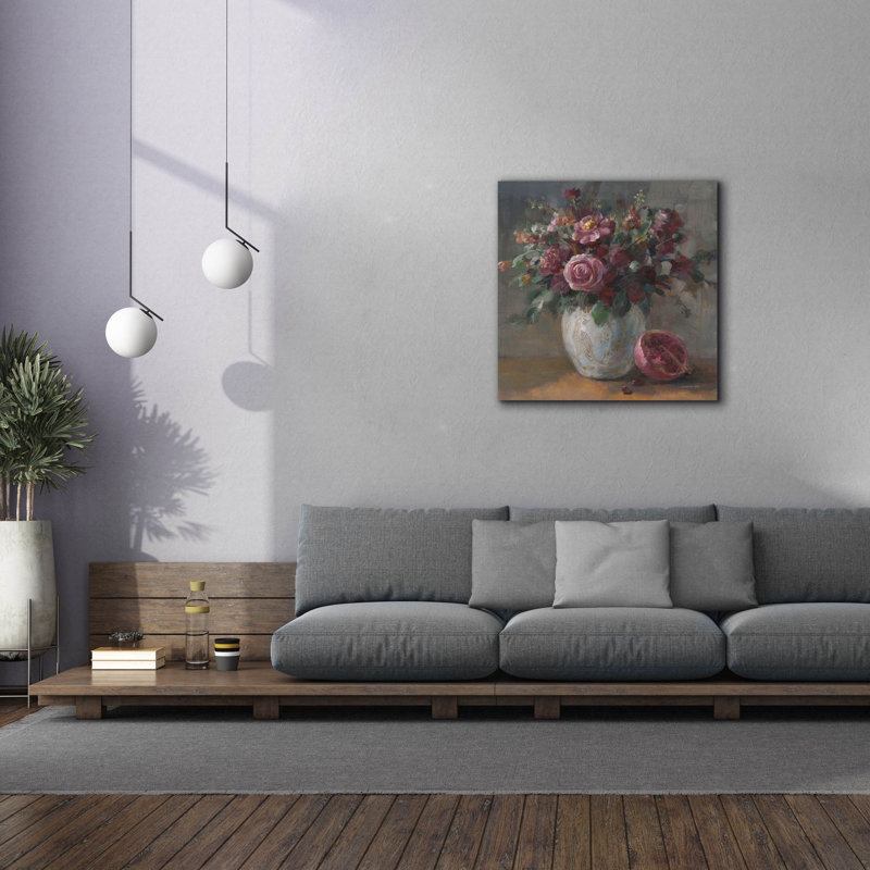 «Moody Rich Fall Florals» par Danhui Nai, art mural sur toile, H 37 po x l 37 po