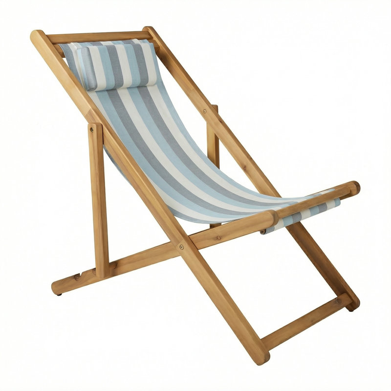 Sunbrella Outdoor Stripe Sling Chair, Sunbrella - Direction Dew