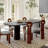 Durable solid wood dining table-116696300