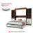 Murphy Bed With 2 Side Storage Cabinets, LED Lights, And Charging Station,  No Box Spring Needed, For Home Office-1691712030-1691712019
