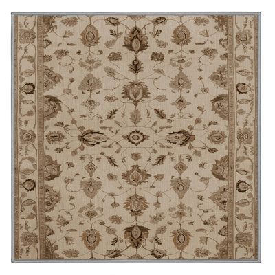 Machine Washable Tabriz Gray Area Rug