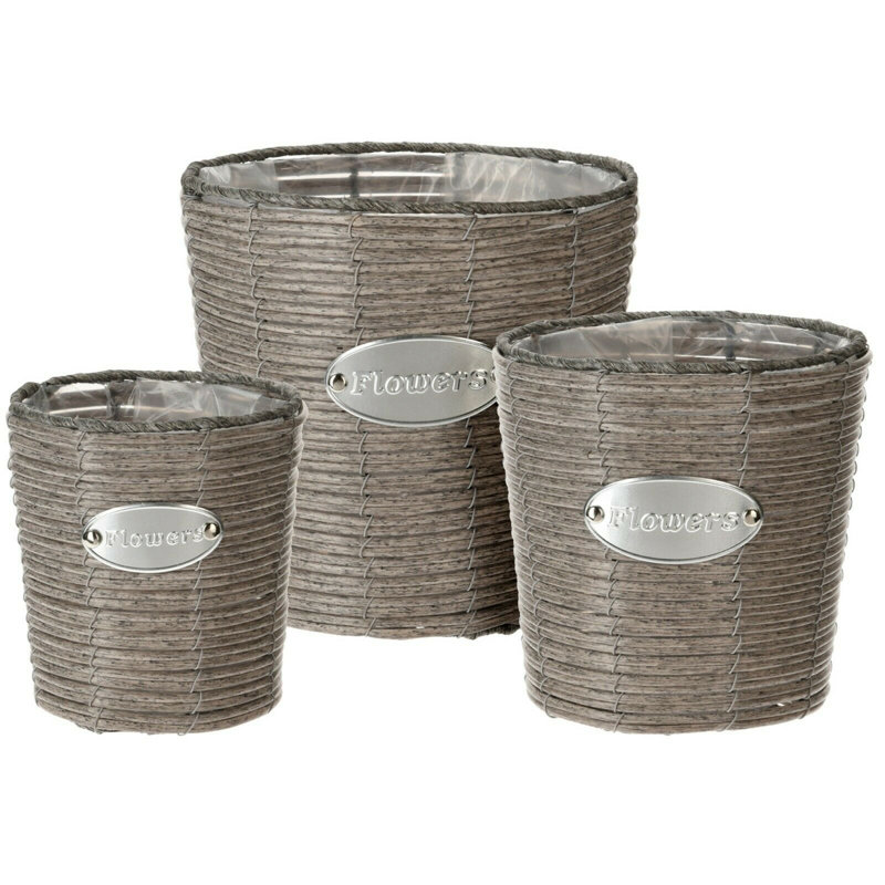 Durhamville Pot Planter, Light Gray