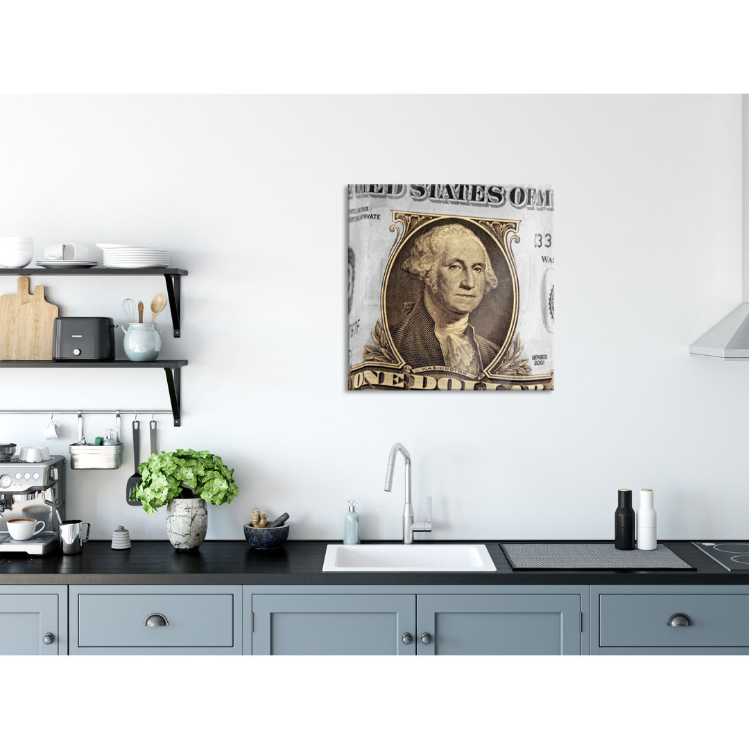 Glasbild George Washington Dollarschein