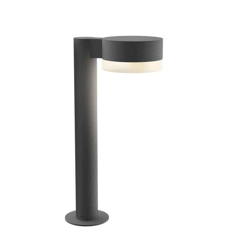 Reals LED Bollard Light, 16" H x 5" W x 7.75" D, Bronze, Frosted