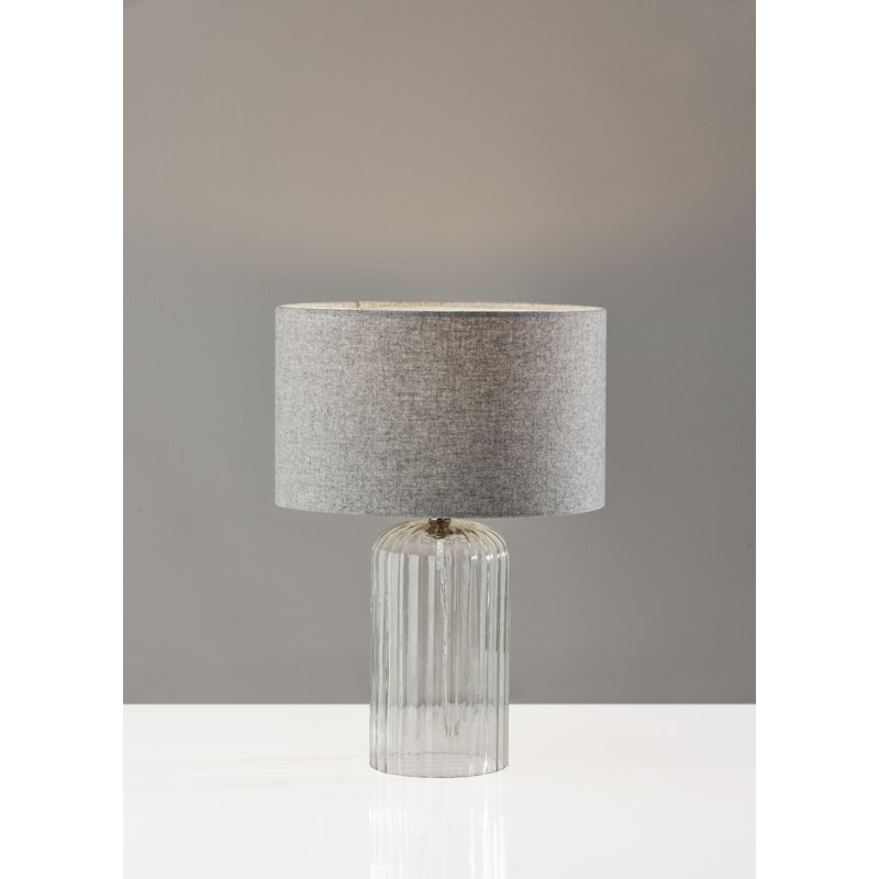 Apsar Glass Table Lamp, 16.5" H x 12" W x 12" D