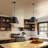 1-Light Pendant Lighting, Matte Black, Adjustable Hanging Height Rods, Home Improvement, Kitchen, Dimmable