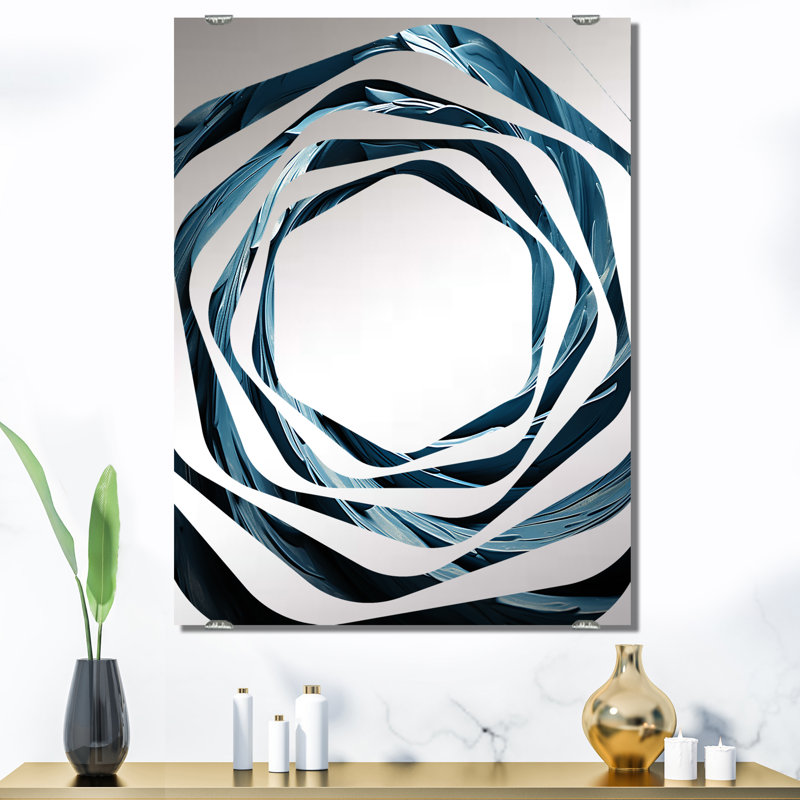 Miroir mural Melotti - Abstract Spirals Large MIR137977, 40 po x 30 po