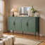Buffet moderne avec poignées sculptées, vert