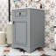 Meuble-lavabo simple contemporain en bois avec porte à fermeture douce, lavabo en céramique et tablette réglable-2089835481