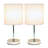 Amandev Simple Designs Mini Basic Table Lamp with Drum Fabric Shade-16393460