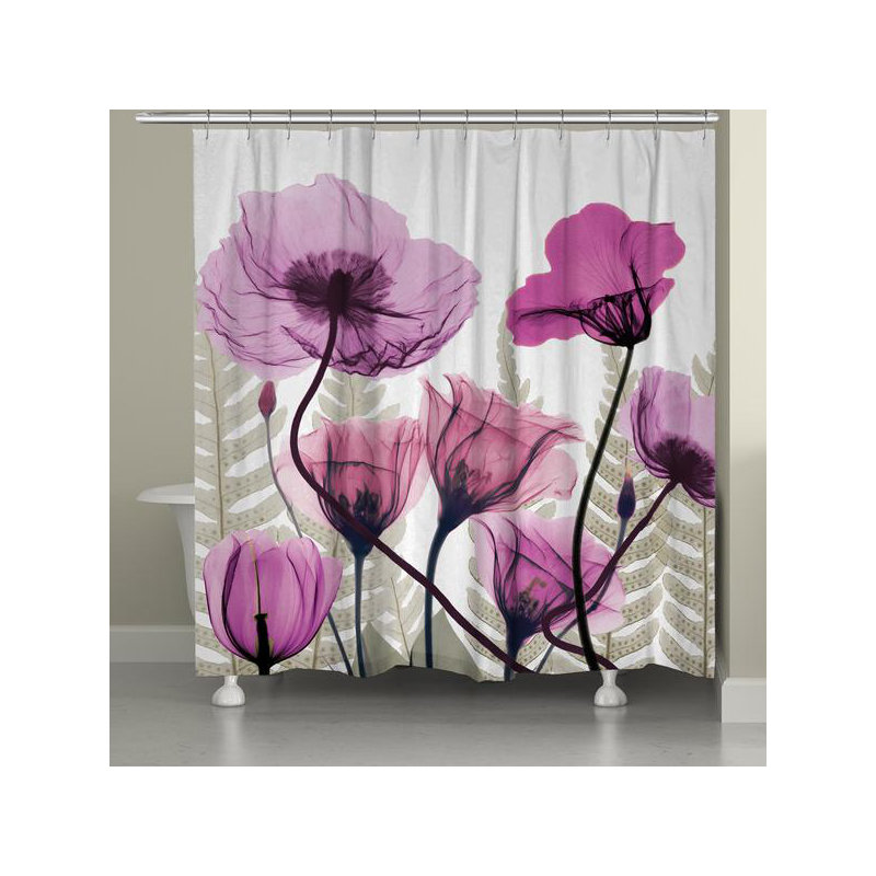 Rideau de douche en x-ray simple fuchsia