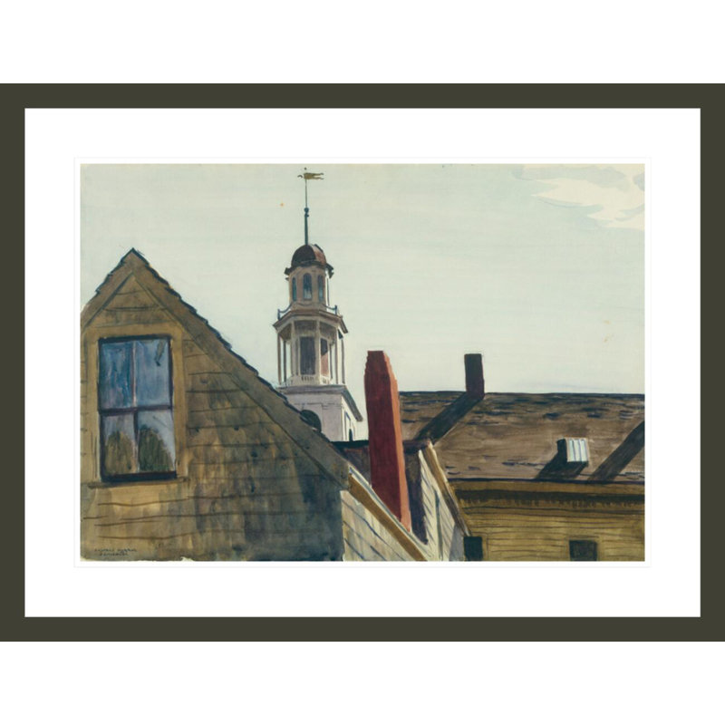 Universalist Church par Edward Hopper - impression giclée sur cadre, H 22,69 po x l 29,5 po
