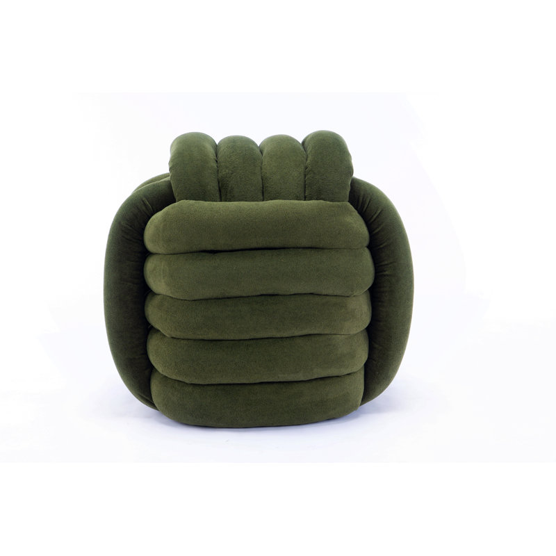 Chenille Fabric Modern Knot Design Ottoman Makeup Stool Footstool, Comfortable And Stylish Seat For Living Room, Bedroom