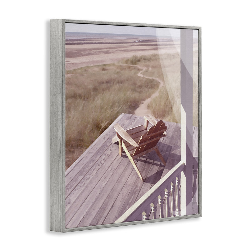 Reproduction d'art giclée encadrée Hamptons Beach par Noah Bay, Estampe numérique Farmhouse, H 20 po x l 16 po