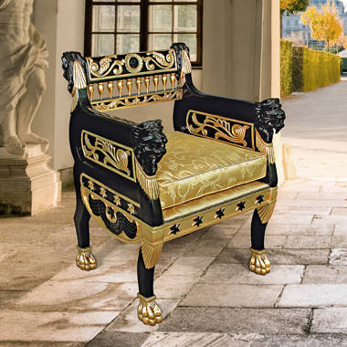 Design Toscano Alfred the Great Golden Throne Chair