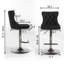 Tabourets de bar rembourrés modernes - velours beige, siège réglable 25 33 pouces avec dossier pour pub et îlot de cuisine (de 2 velours (2) de style 25-33 de hauteur, îlot de dossier confortable, pivotant doré,-820576030-820576031