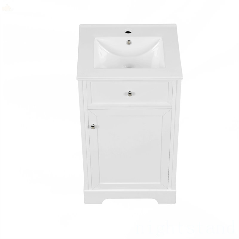 Meuble-lavabo de 20 po avec lavabo, Blanc