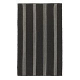 Sorrento Indoor/Outdoor Handwoven Recycled P.E.T Area Rug in Charcoal/White