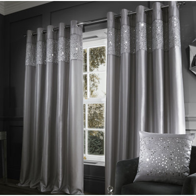 Glitzy Sequin Eyelet Curtains