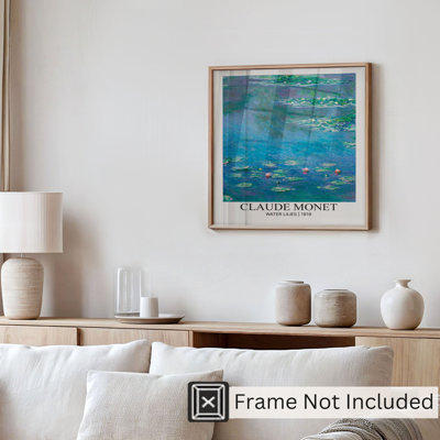 «Landscape and Nature» par Claude Monet, Nymphéas, reproduction d'art classique sans cadre