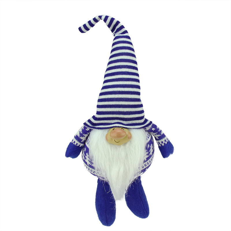 Figurine de Noël gnome 12,5 po, Bleu